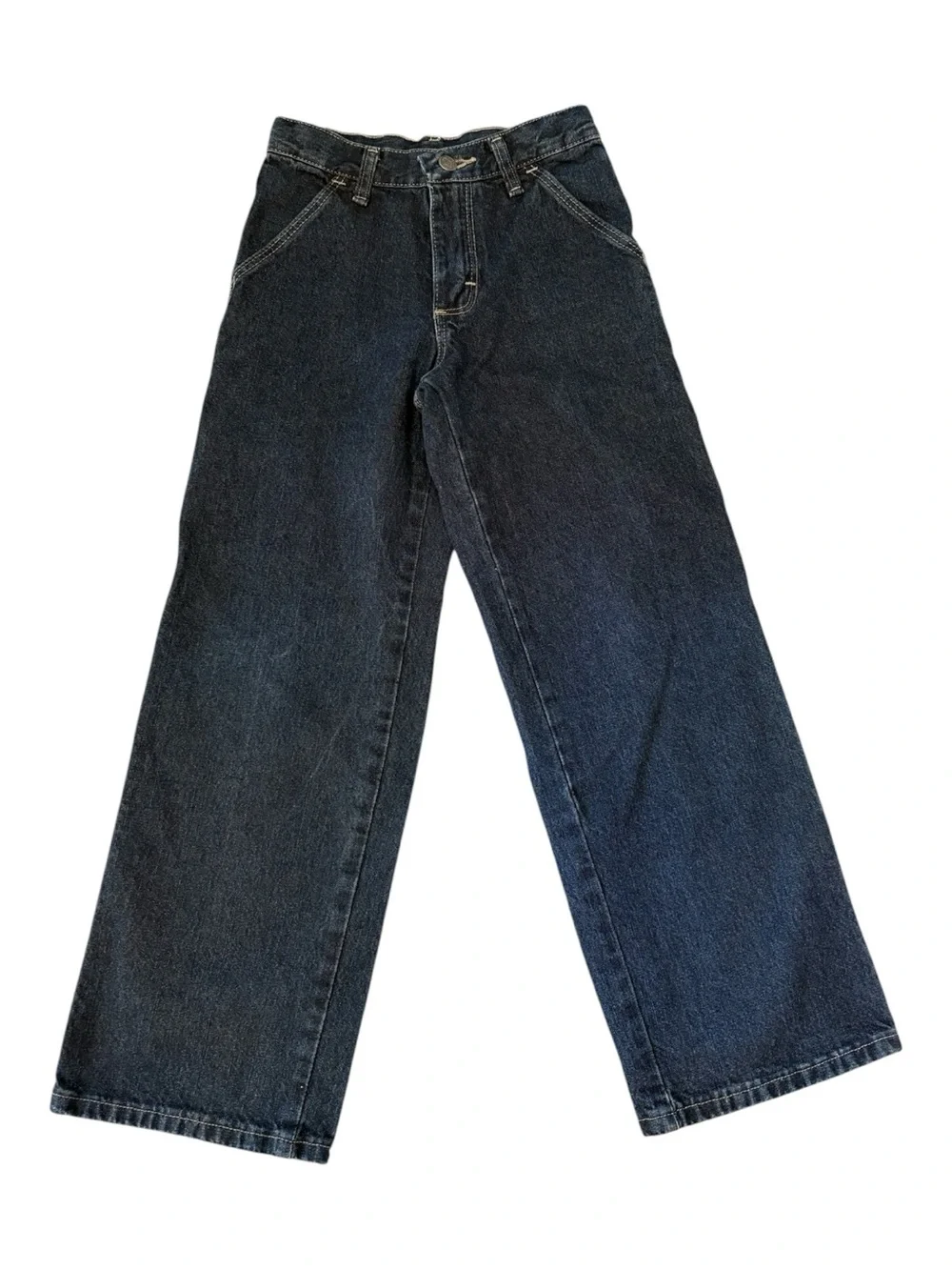 Wrangler Boys Wide Leg Carpenter Jeans Y2K Skater Kids Sz 10 Slim